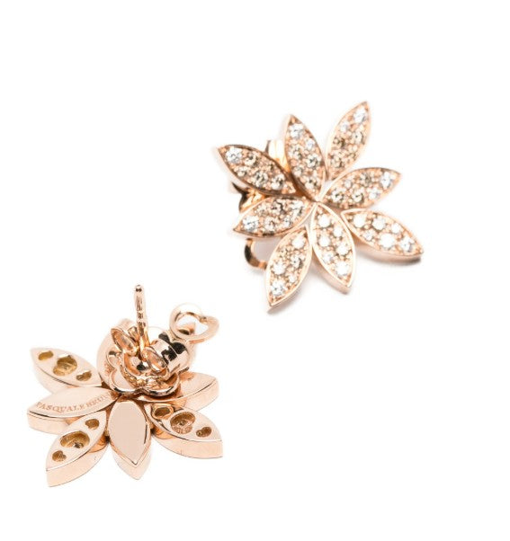 18kt rose gold Ghirlanda diamond earrings