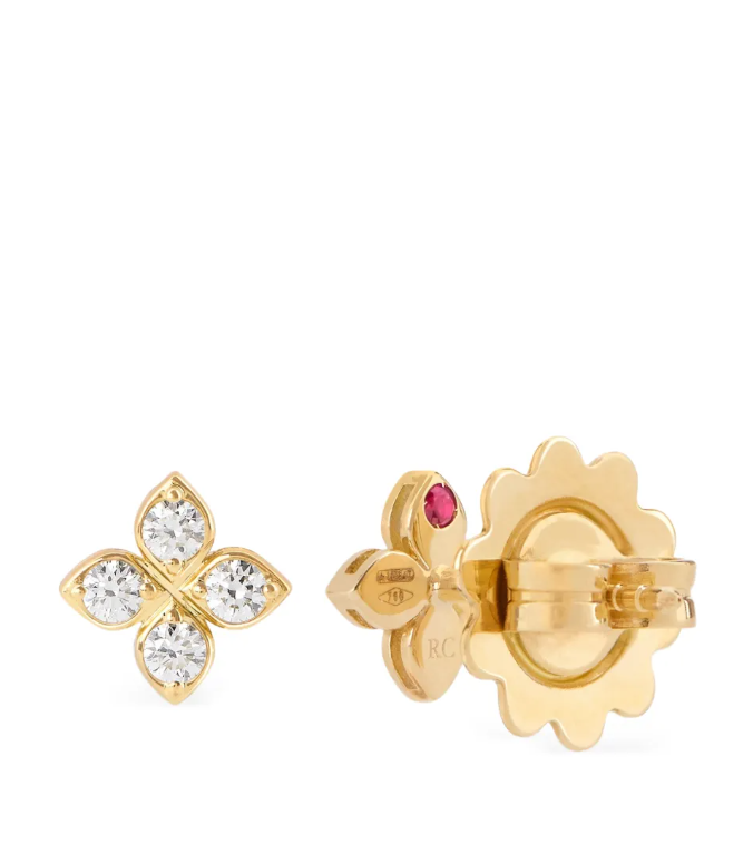 18kt yellow gold diamonds earrings