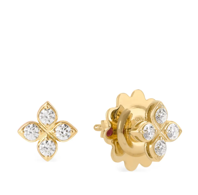 18kt yellow gold diamonds earrings
