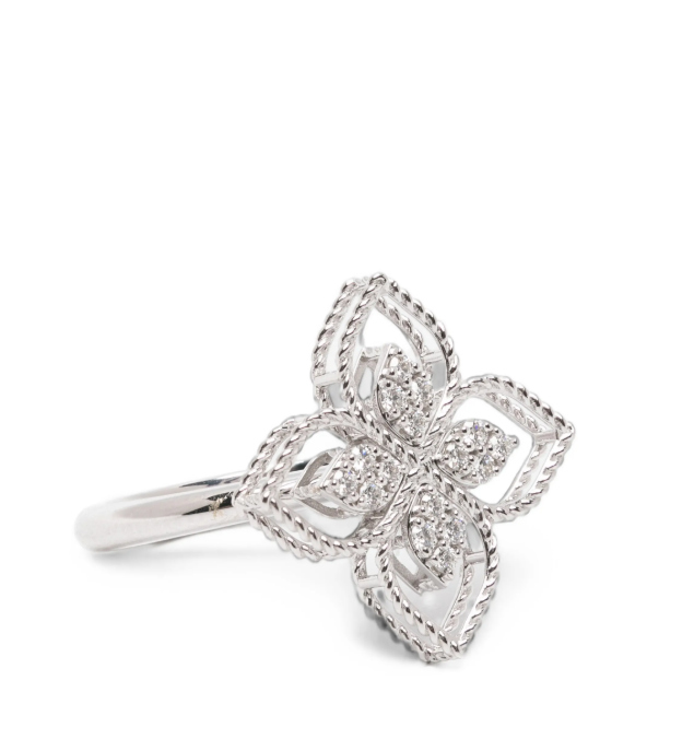 Princess Flower diamond ring