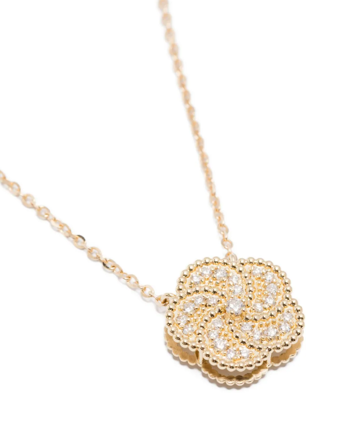 18K yellow gold Bloomy diamond necklace
