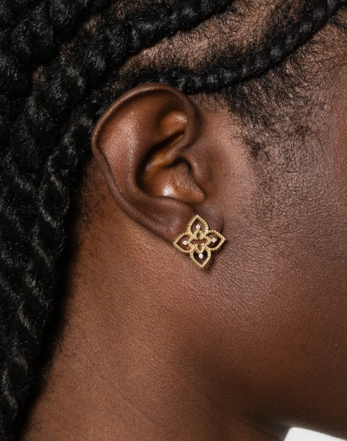 18kt yellow gold diamonds earrings