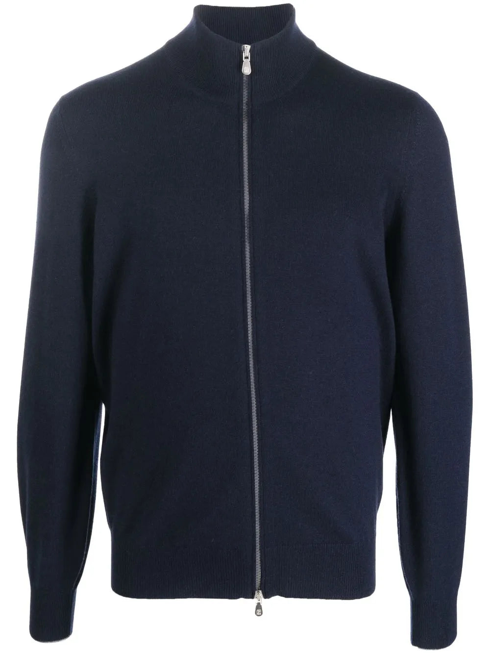 funnel neck zip-up cashmere jumper