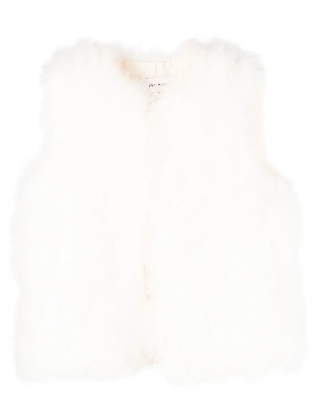 silk feathered-finish waistcoat