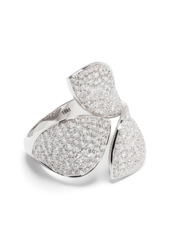 18kt white gold and diamond Giardini Segreti ring