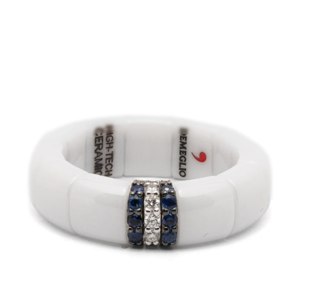 Pura sapphire and diamond ring