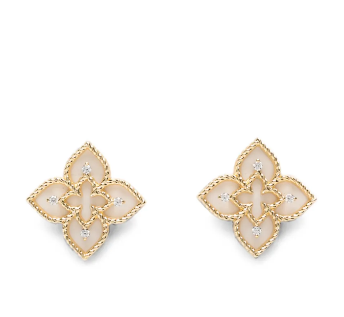 18kt yellow gold diamonds earrings
