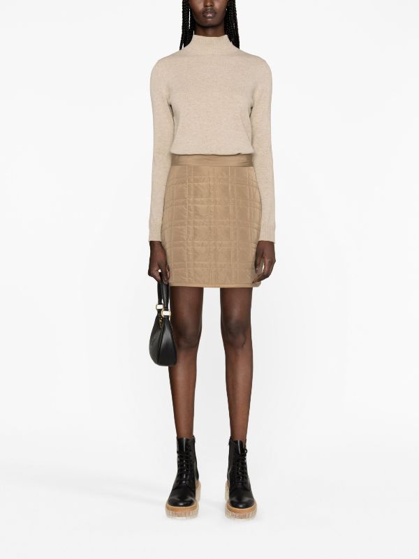 padded high-waisted skirt