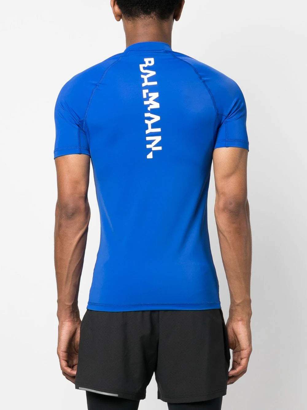 camiseta de cuello alto con estampado de logotipo 