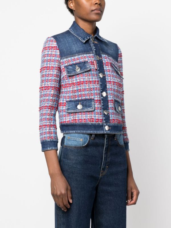 panelled denim jacket