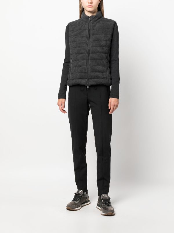 padded ribbed gilet