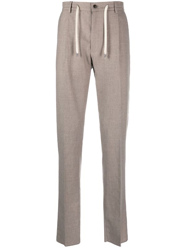 wool straight-leg trousers