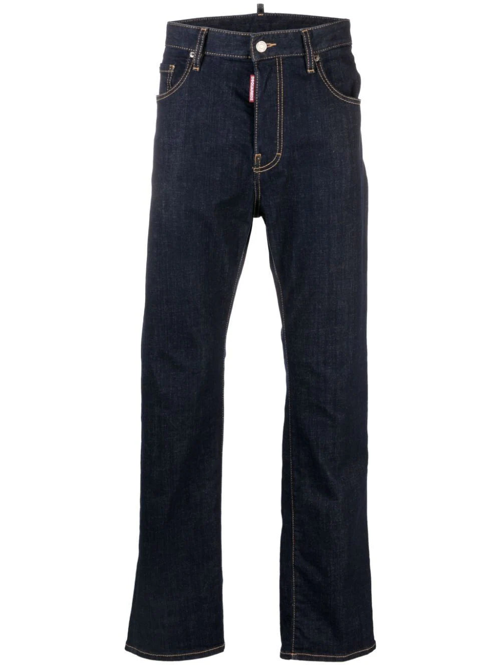 logo-patch slim-leg jeans