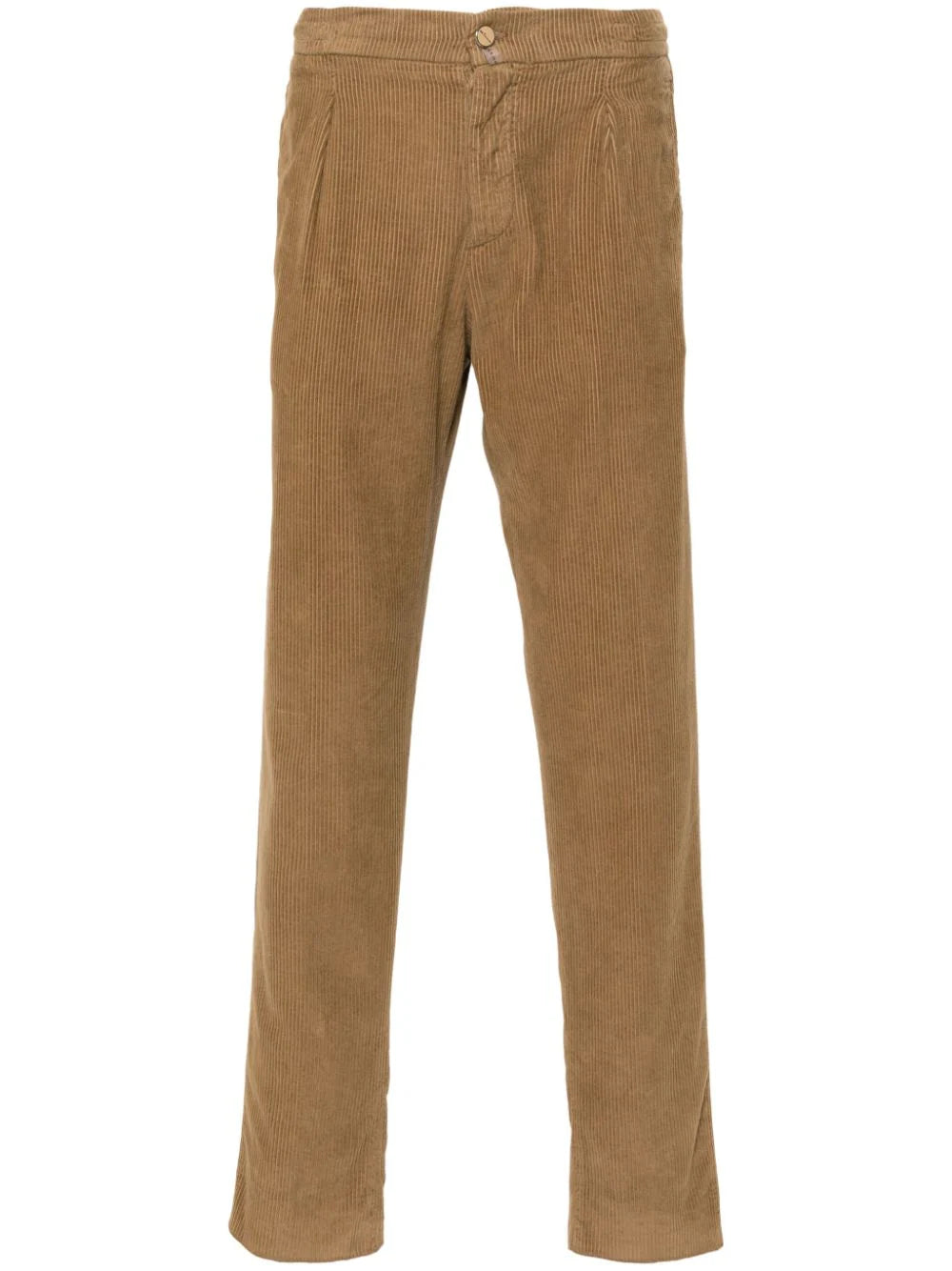 corduroy slim-cut trousers