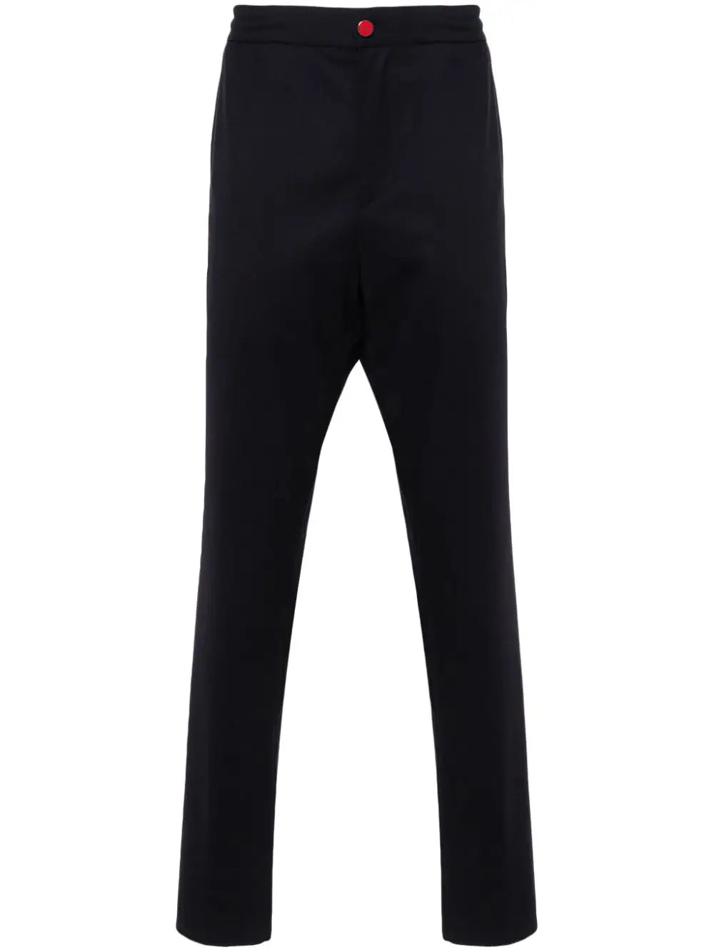 logo-patch cotton tapered trousers