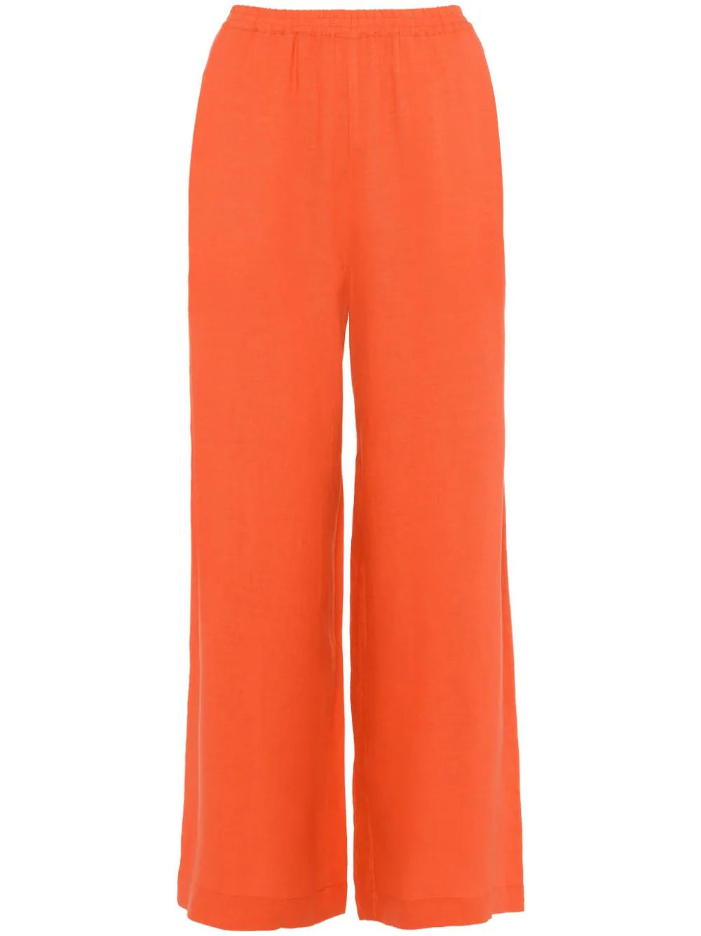 Seleccione pantalones de lino de pierna ancha 
