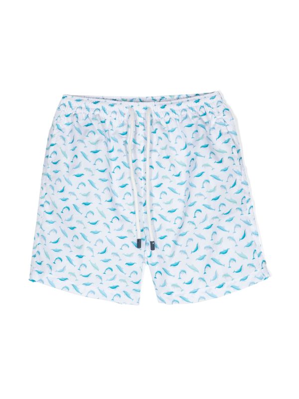 Shorts de baño con cintura con cordón y estampado gráfico 