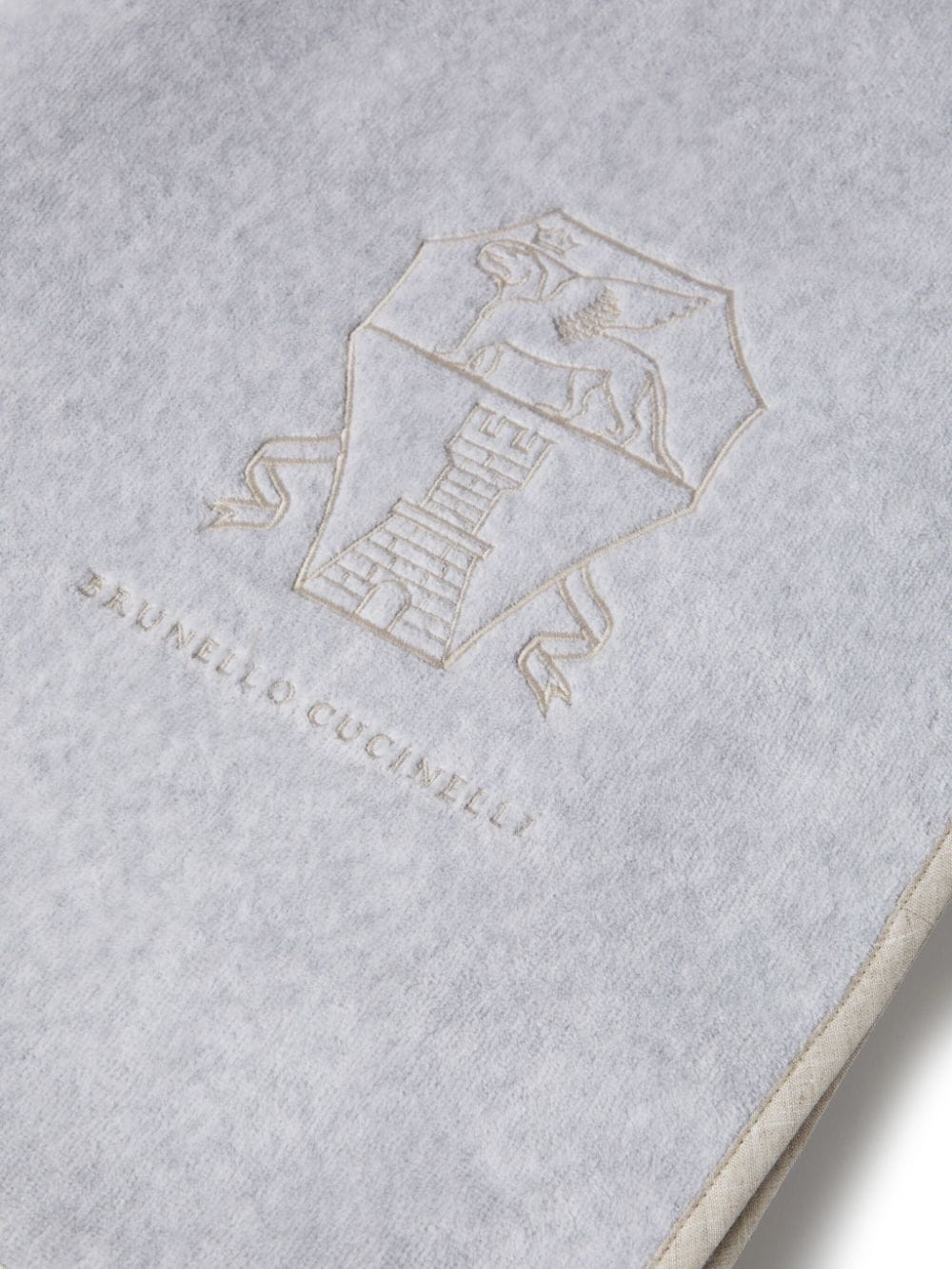 logo-embroidered beach towel