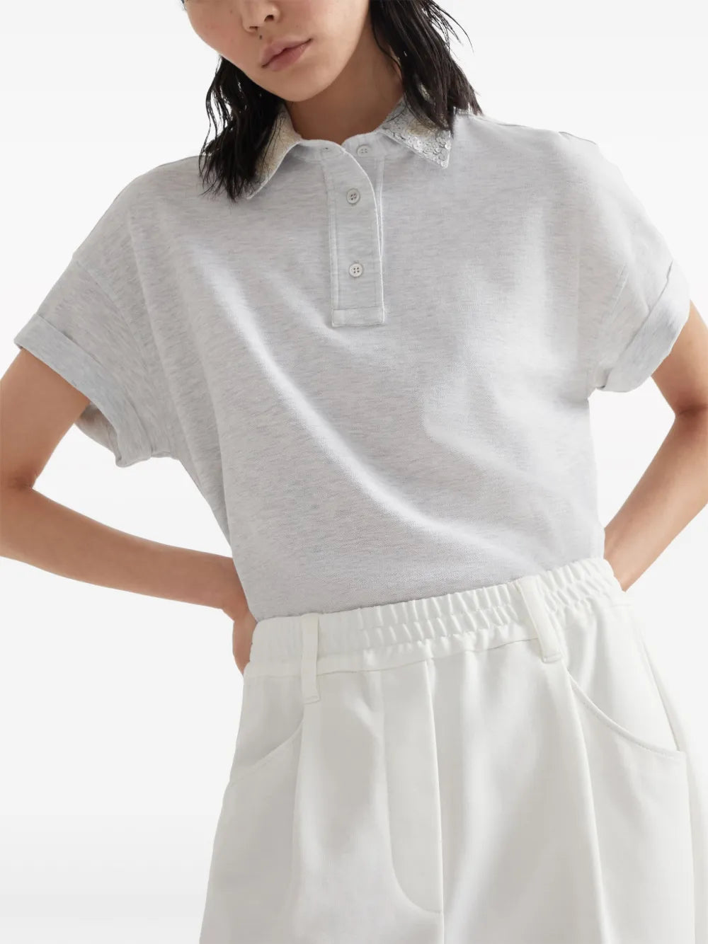 tapered cropped trousers