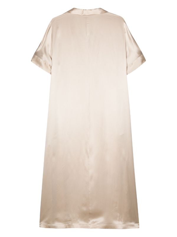 satin silk midi dress