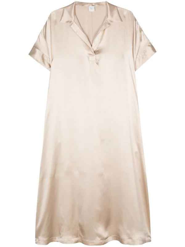 satin silk midi dress