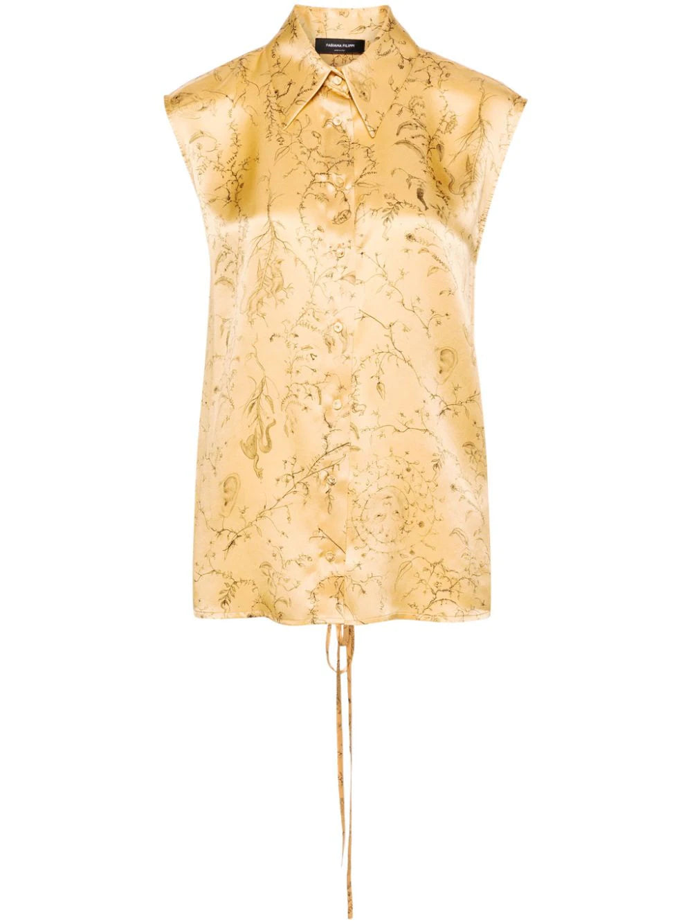 top de seda con estampado floral