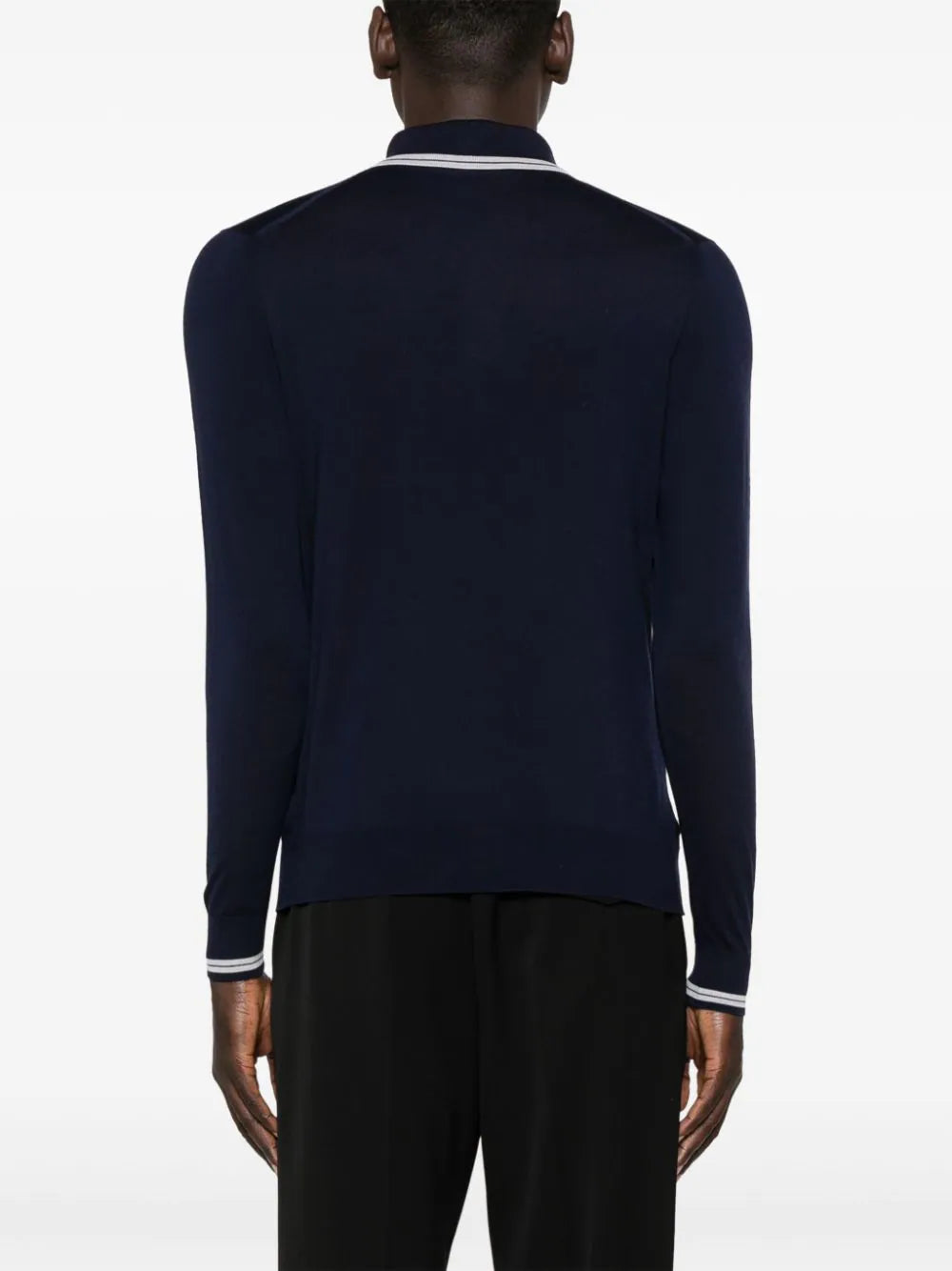 knitted wool polo shirt