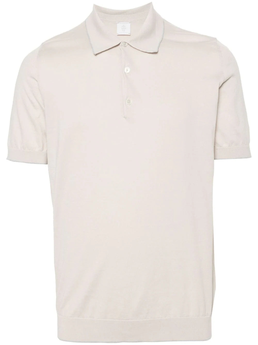 fine-ribbed polo shirt