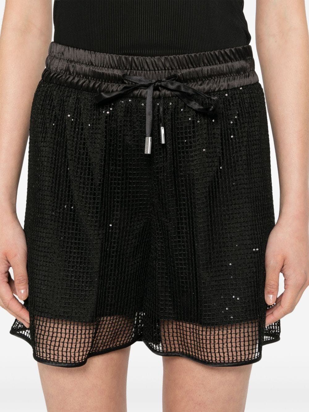 sequin-embellished shorts