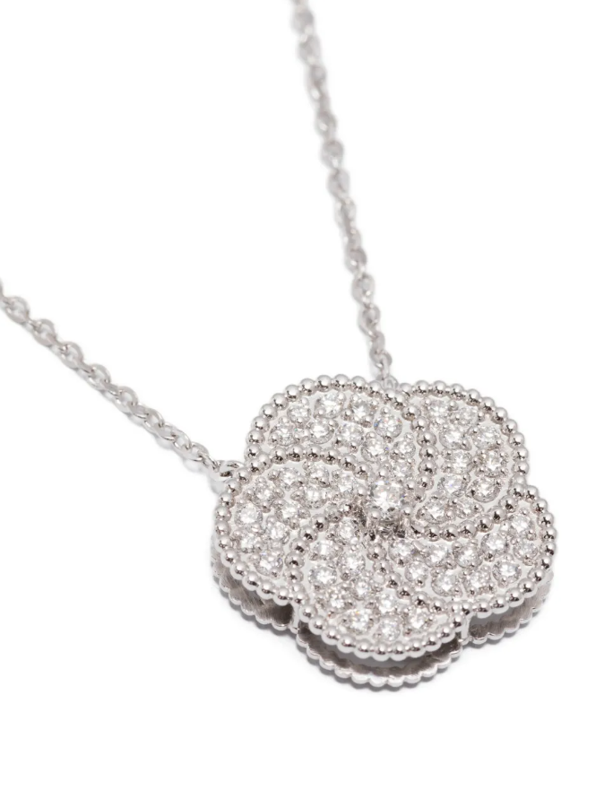 18K white gold Bloomy diamond necklace