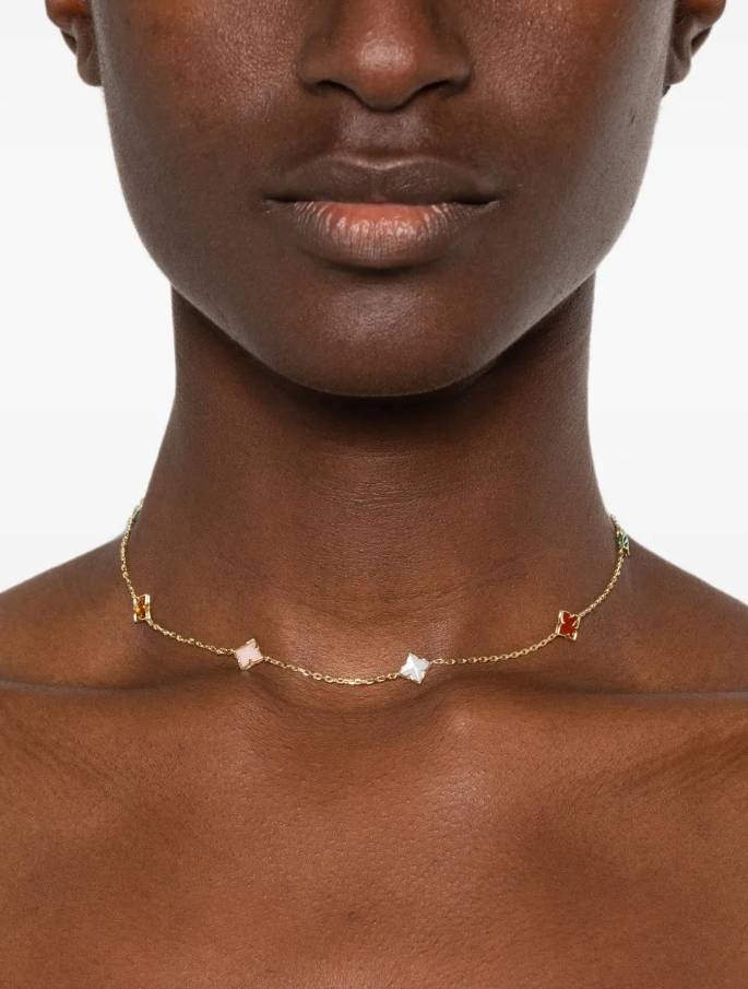 18kt yellow gold diamonds necklace