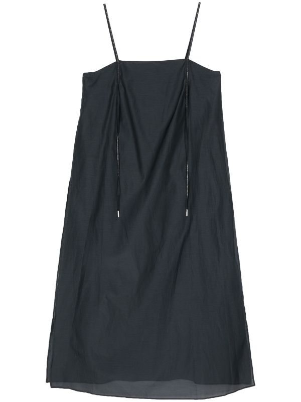 sleeveless semi-sheer top