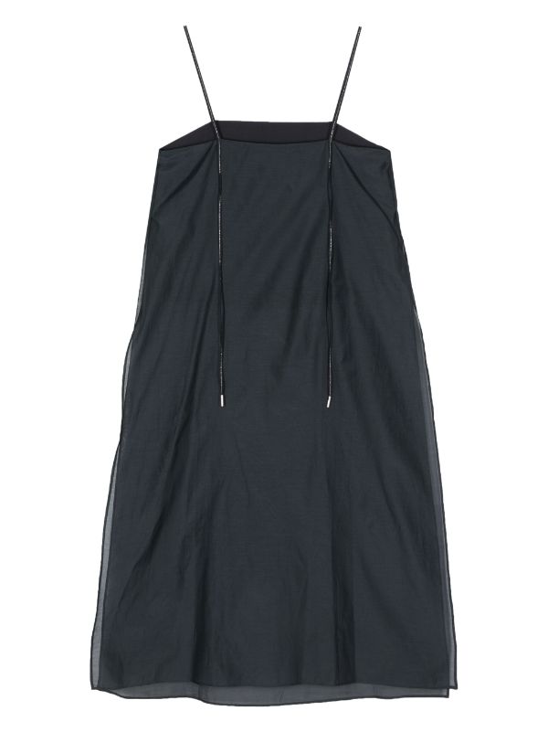 sleeveless semi-sheer top
