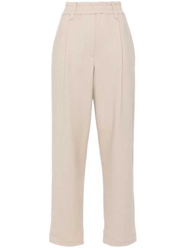cropped tapered track pants