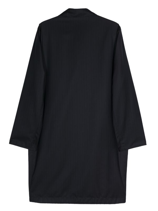 pinstripe single-breasted coat