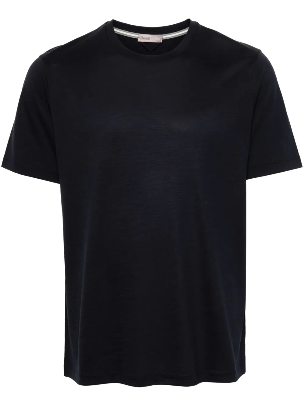 logo-plaque wool T-shirt