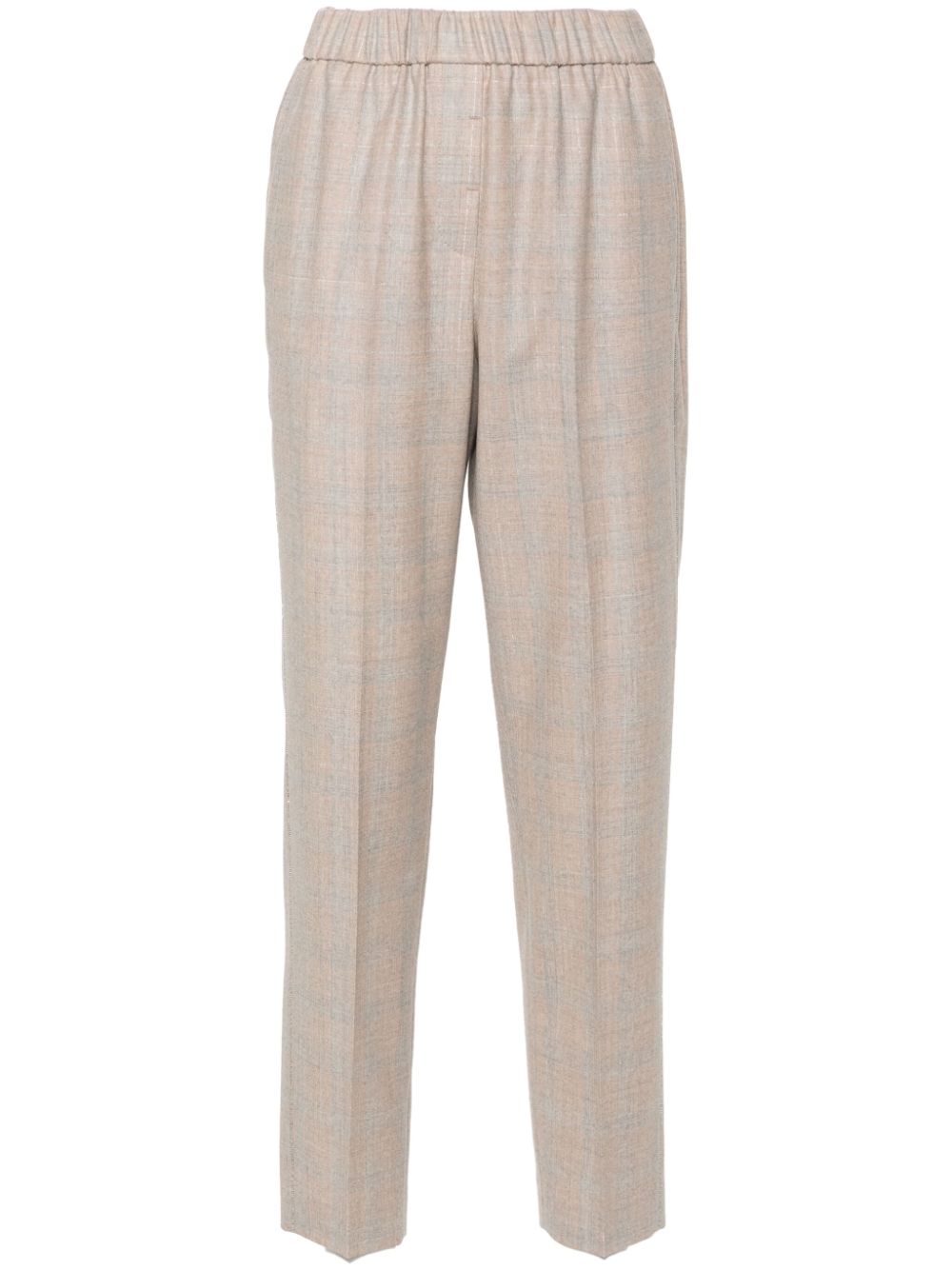 pantalones cónicos a cuadros 