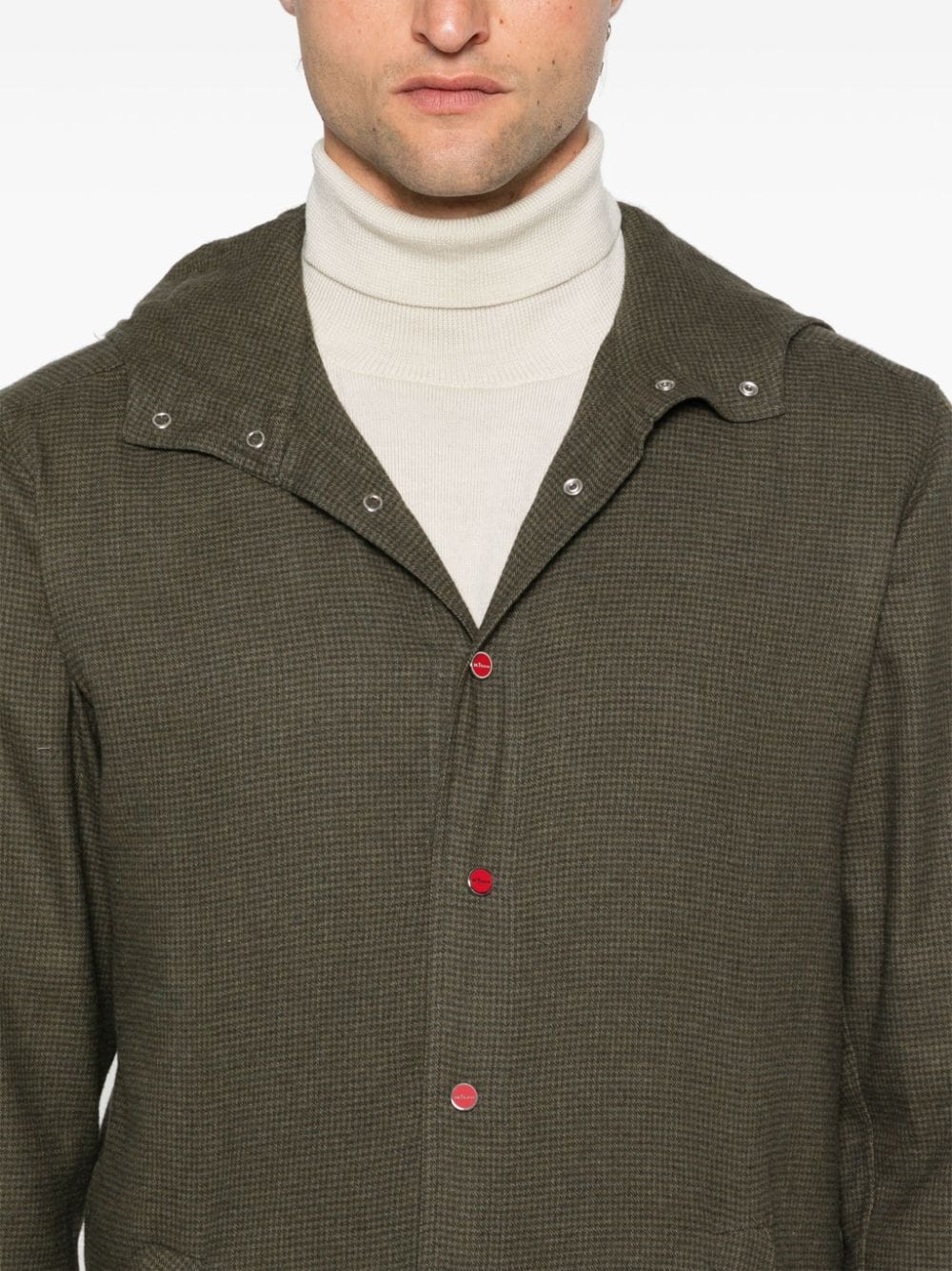 houndstooth-pattern hoodie