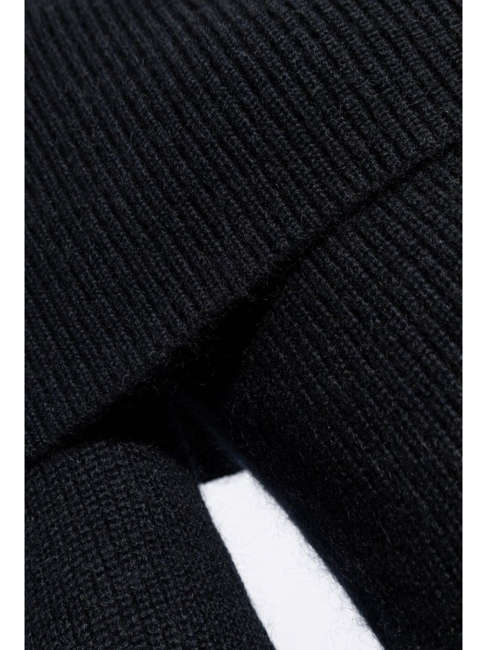 ribbed knit long sleeve top