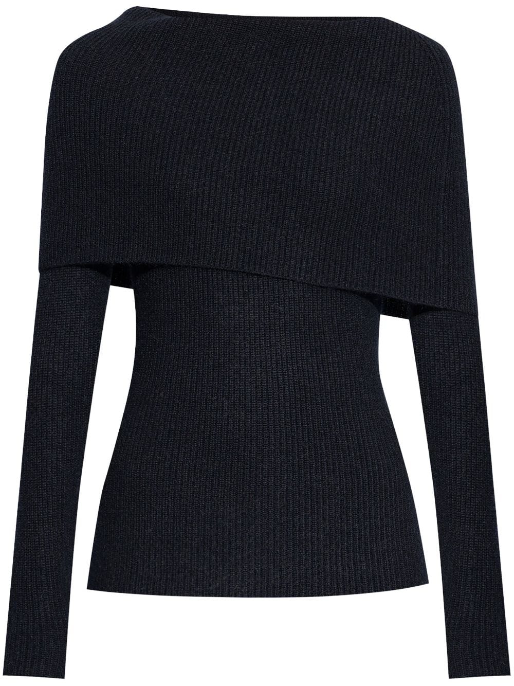 ribbed knit long sleeve top