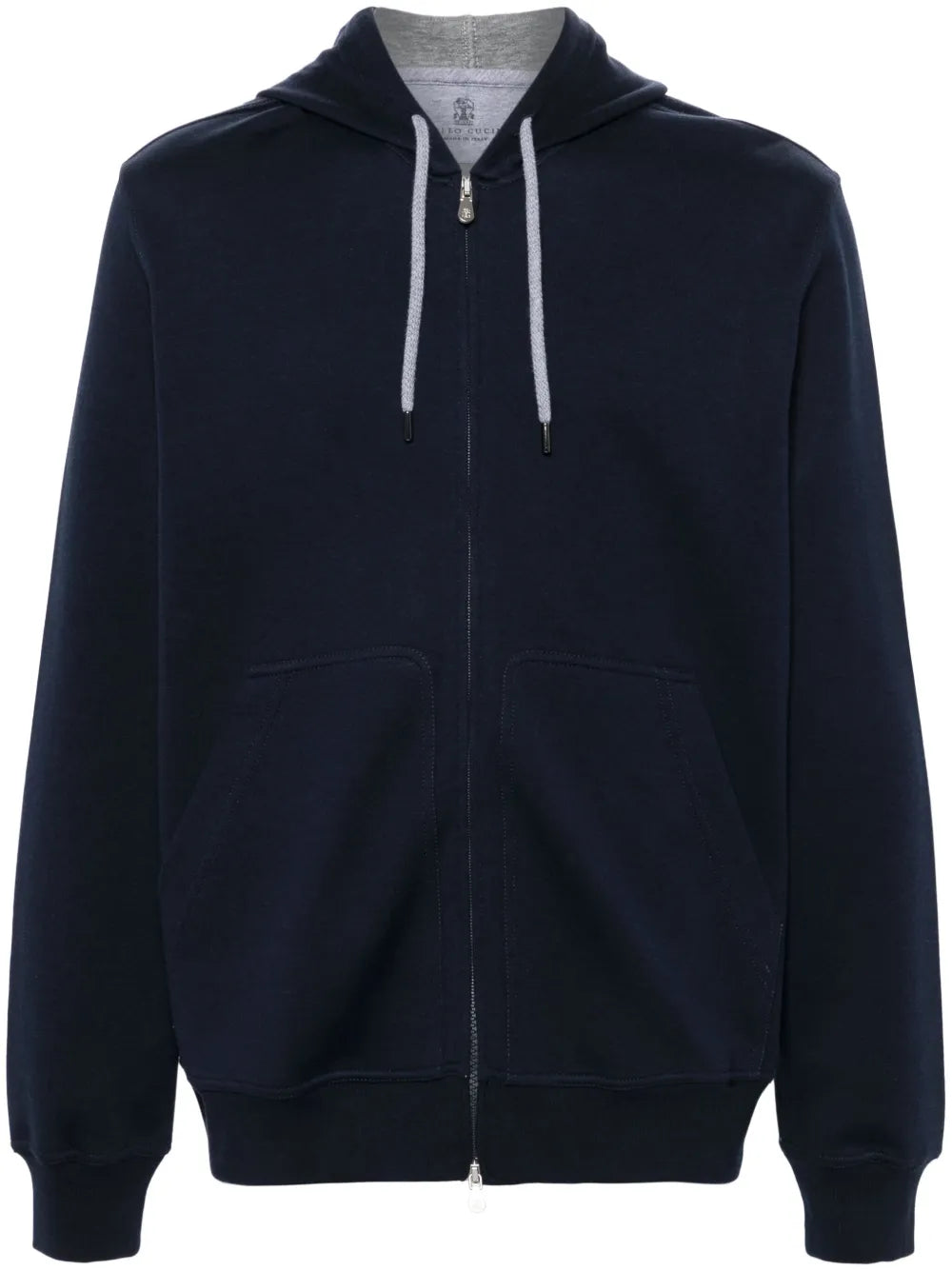 zip-up jersey hoodie