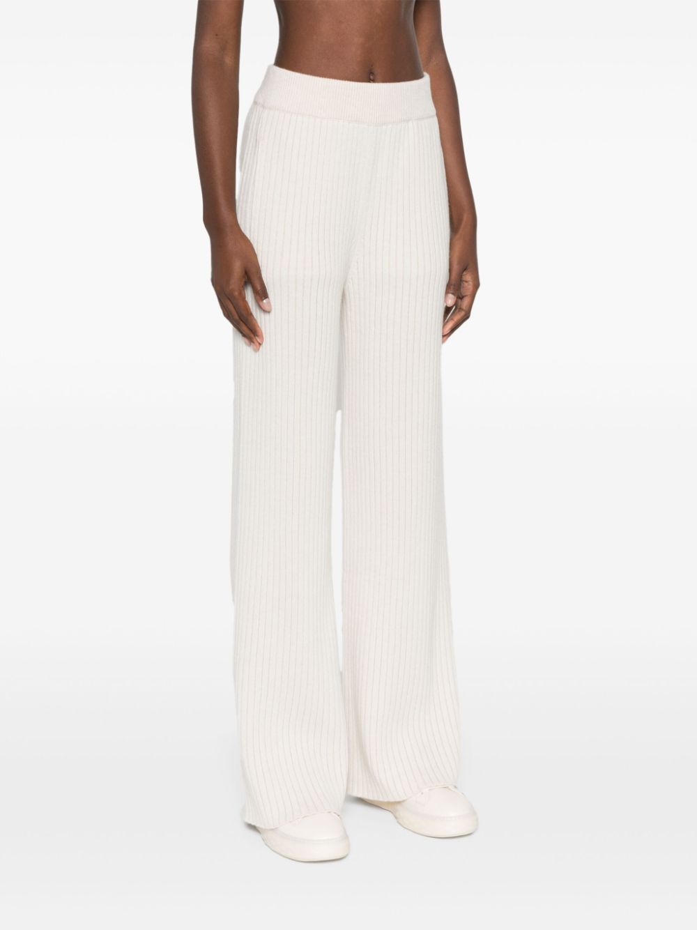 chunky-ribbed trousers