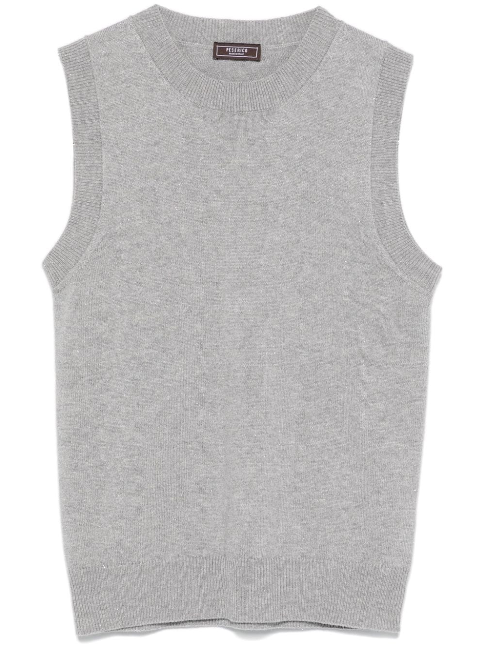 metallic-threading top