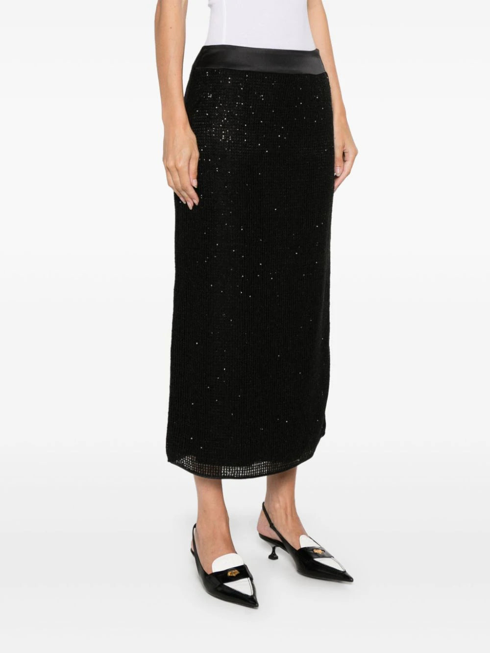 mesh midi skirt