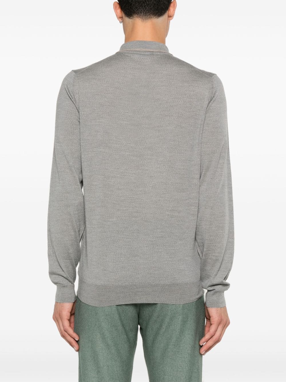 fine-knit polo shirt