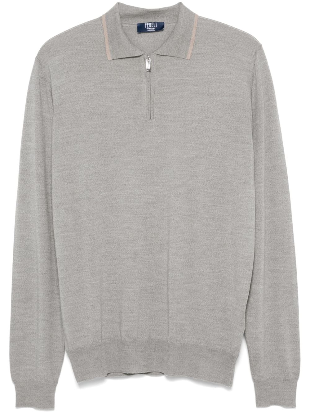 fine-knit polo shirt