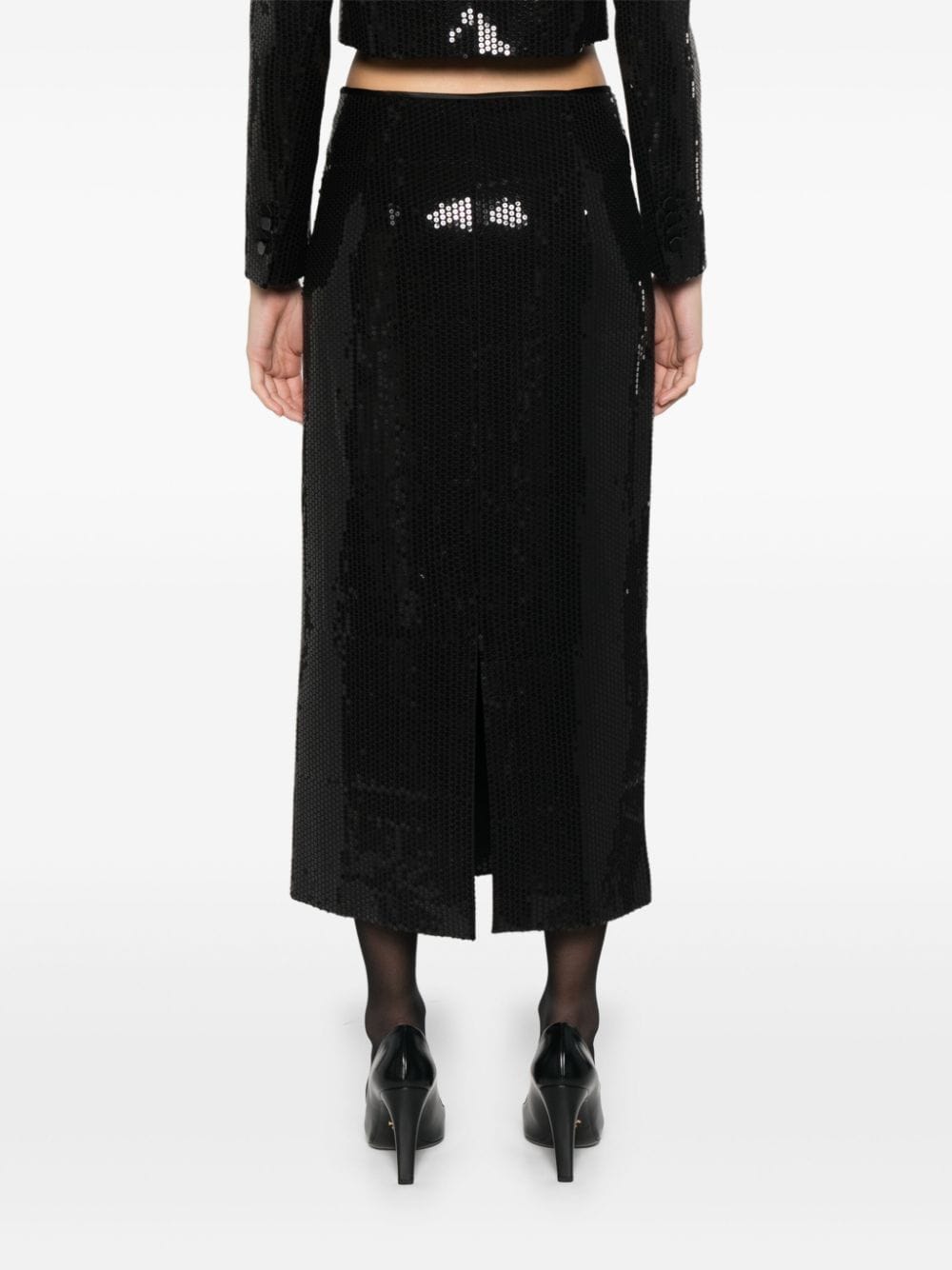 sequinned maxi skirt