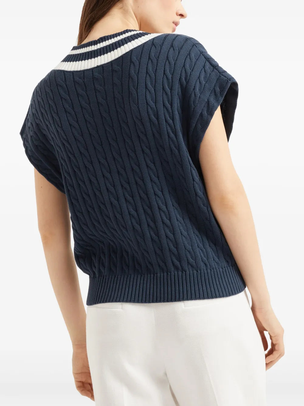 KNITTED cotton vest