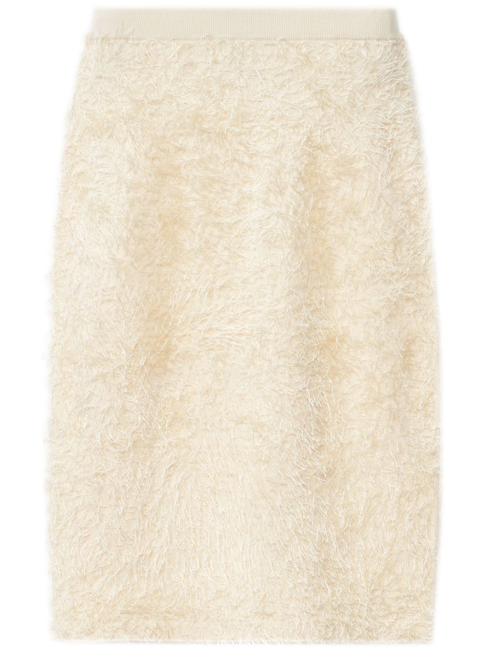 textured-finish midi skirt