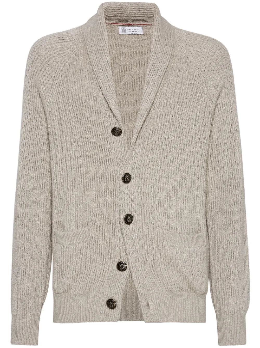 ribbed-knit cardigan